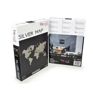 Bead Embroidery Kit MiniArt Crafts 55018-3 Silver Map Handmade DIY Home Decor